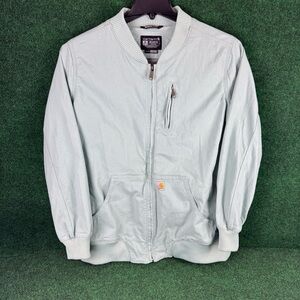 Carhartt Women’s Rugged Flex Relaxed Fit Bomber Jacket Size 2X Seafoam Green
